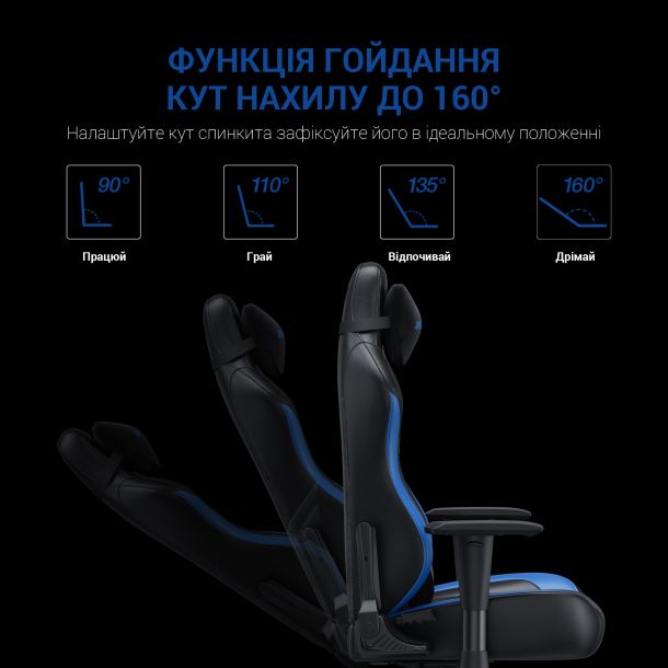 Кресло геймерское Anda Seat Luna Color L Blue (871380166) недорого